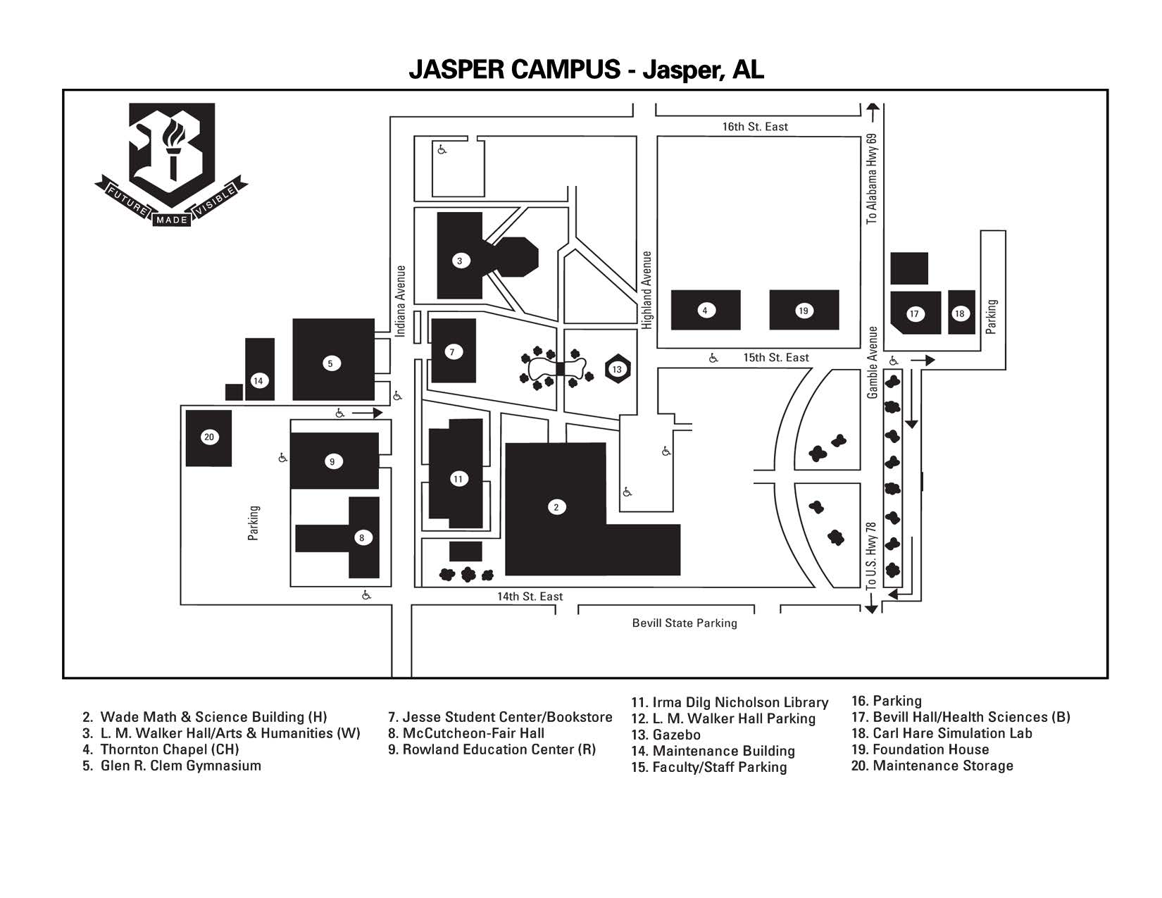 Jasper Campus Map